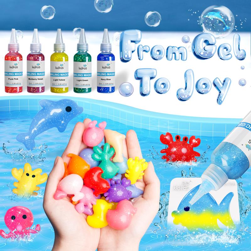 Magic Water Elf Toy Kit with Magic Gels, Molds - Imaginative Play, Christmas Gifts, Birthday Gifts, Party Favors, and Family-Friendly DIY STEM Projects
