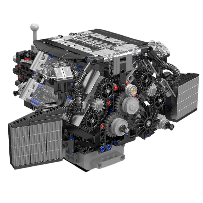 Twin Turbo W12 German Engine 871pcs