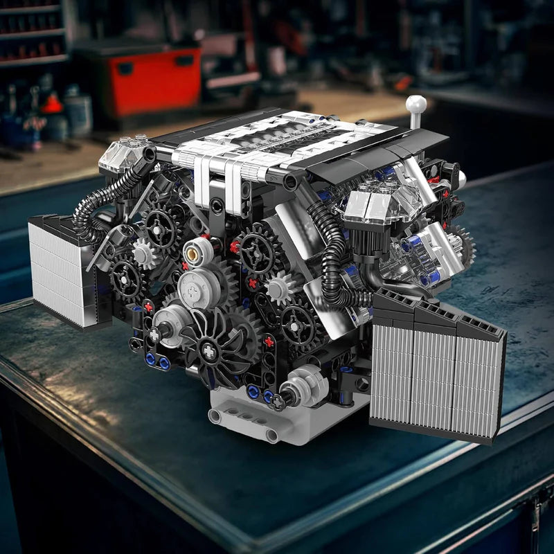 Twin Turbo W12 German Engine 871pcs
