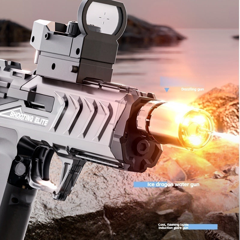 Electric Water Gun with Muzzle Light,Outdoor Party Summer Water Guns Shooting Game Toy