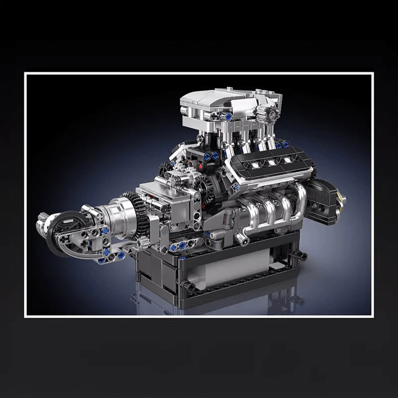 Motorised British Supercar V8 Engine 737pcs