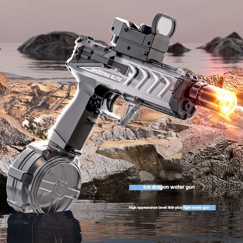 Electric Water Gun with Muzzle Light,Outdoor Party Summer Water Guns Shooting Game Toy