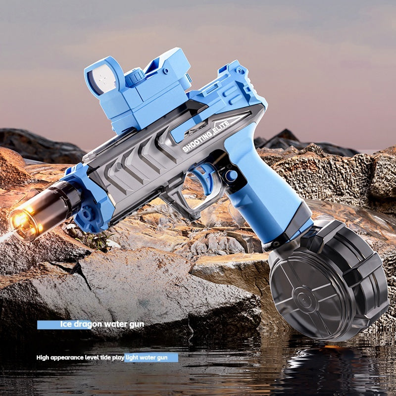 Electric Water Gun with Muzzle Light,Outdoor Party Summer Water Guns Shooting Game Toy