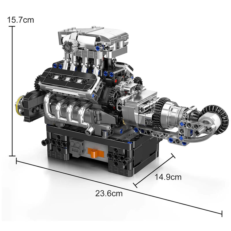 Motorised British Supercar V8 Engine 737pcs