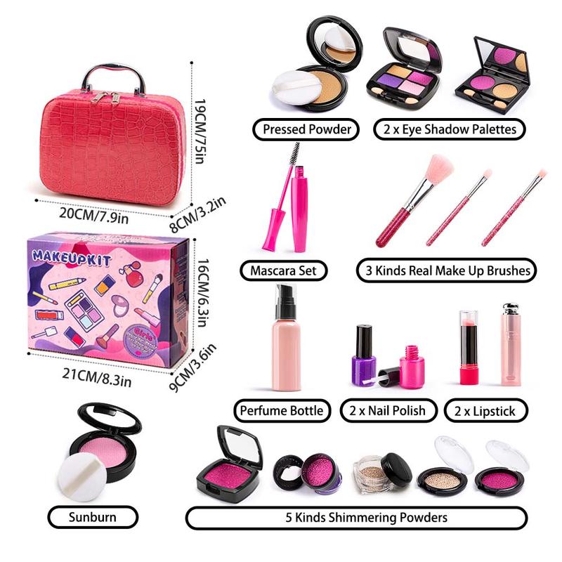 Simulated Makeup Kit for Girls, Play Makeup Set for Kids