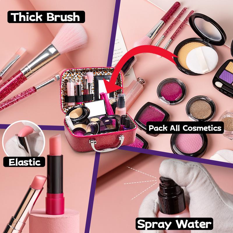 Simulated Makeup Kit for Girls, Play Makeup Set for Kids