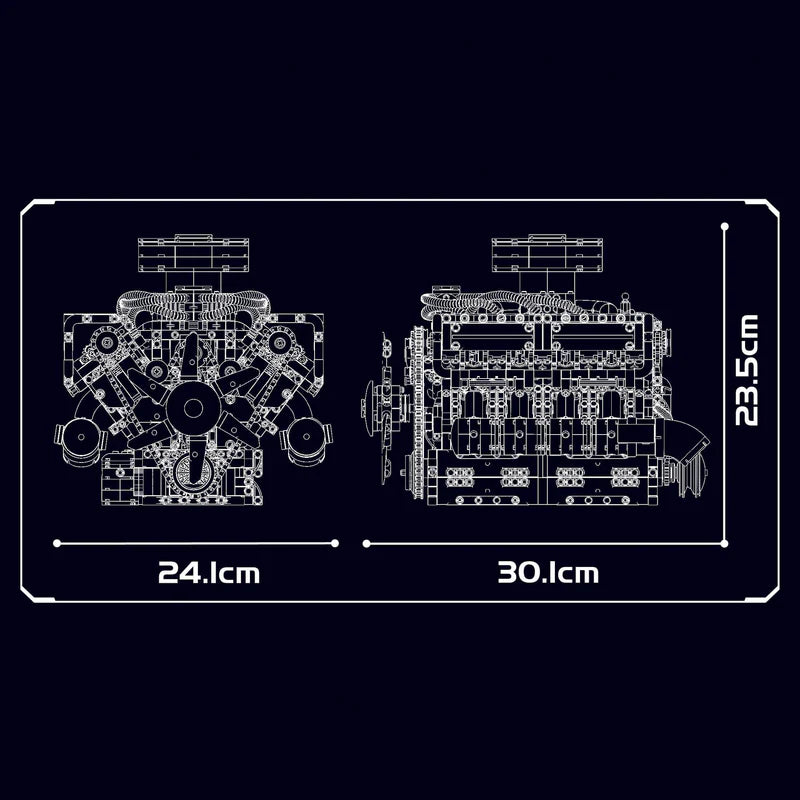 Motorised V8 Tank Engine 2250pcs