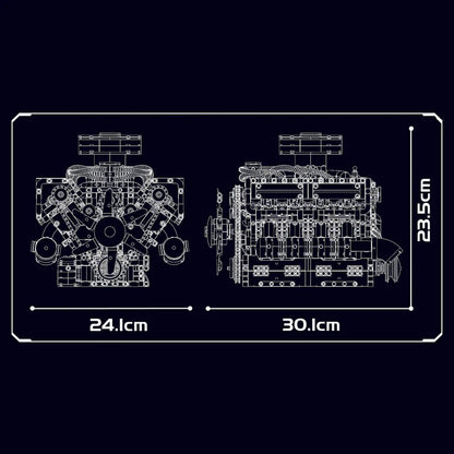Motorised V8 Tank Engine 2250pcs
