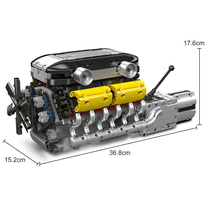 Motorised Italian Bull V12 Engine 1260pcs