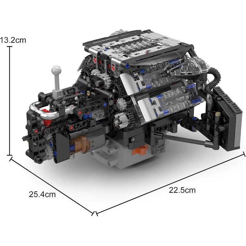 Twin Turbo W12 German Engine 871pcs