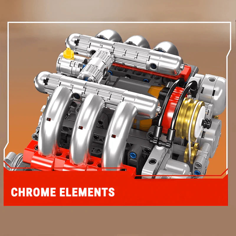 Motorised Flat 6 Engine 609pcs