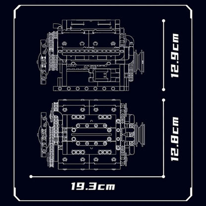 Motorised V8 Engine 552pcs