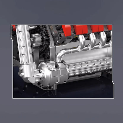 Motorised German V8 Engine With Gearbox 1169pcs