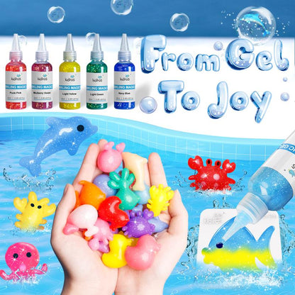 Magic Water Elf Toy Kit with Magic Gels, Molds - Imaginative Play, Christmas Gifts, Birthday Gifts, Party Favors, and Family-Friendly DIY STEM Projects