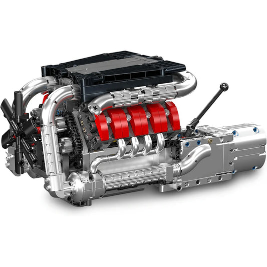 Motorised German V8 Engine With Gearbox 1169pcs