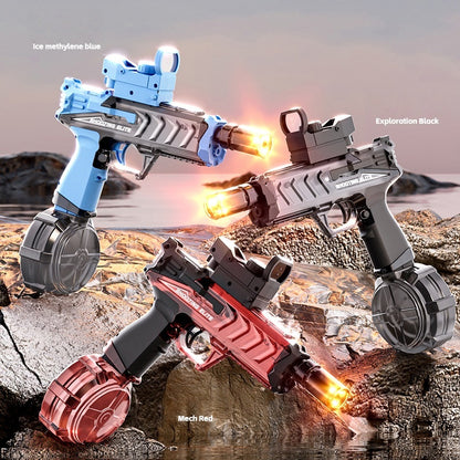 Electric Water Gun with Muzzle Light,Outdoor Party Summer Water Guns Shooting Game Toy
