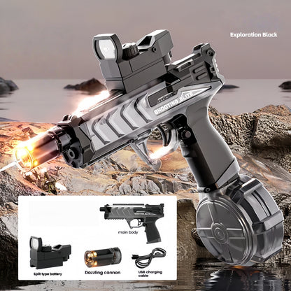 Electric Water Gun with Muzzle Light,Outdoor Party Summer Water Guns Shooting Game Toy