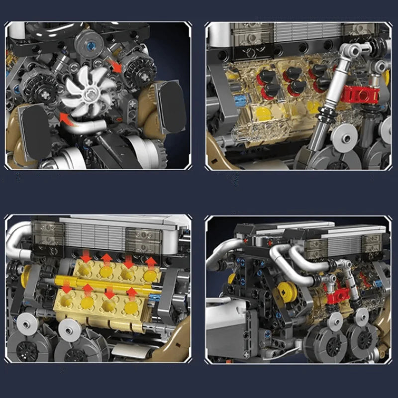 Motorised W16 Engine 952pcs