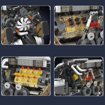 Motorised W16 Engine 952pcs
