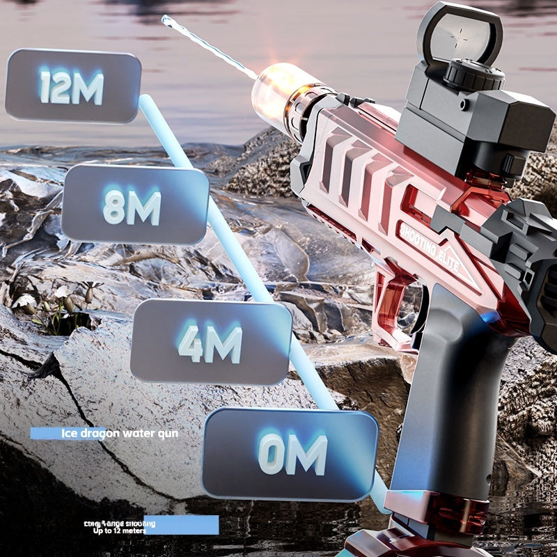 Electric Water Gun with Muzzle Light,Outdoor Party Summer Water Guns Shooting Game Toy