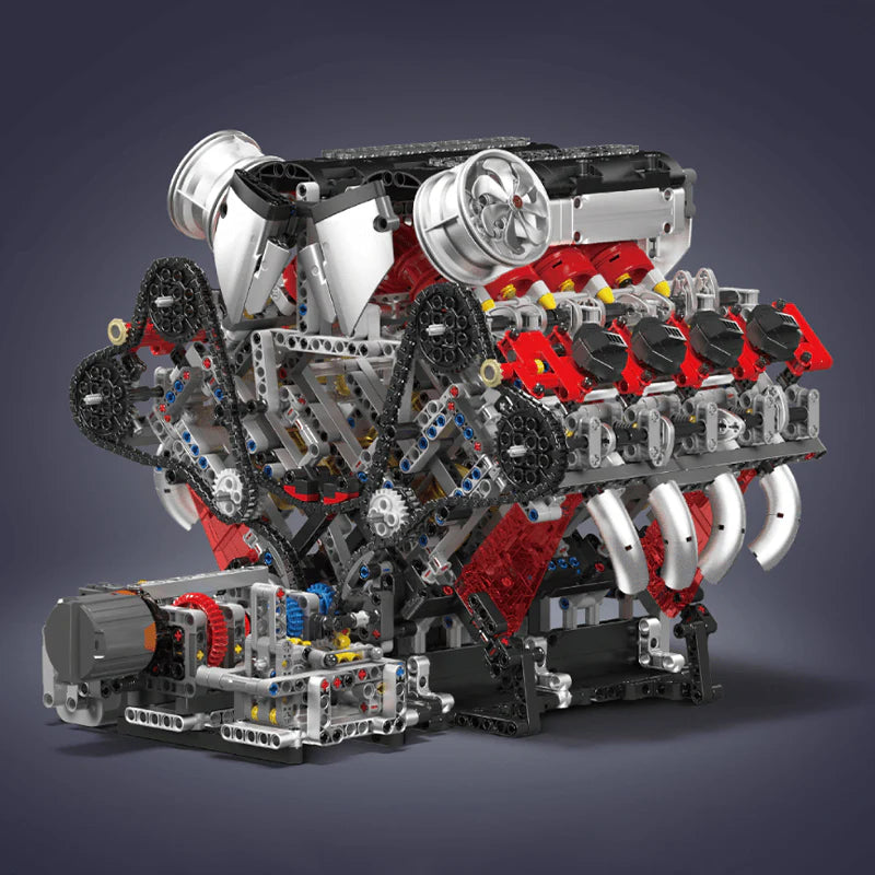 Motorised Italian V8 Engine 2718pcs