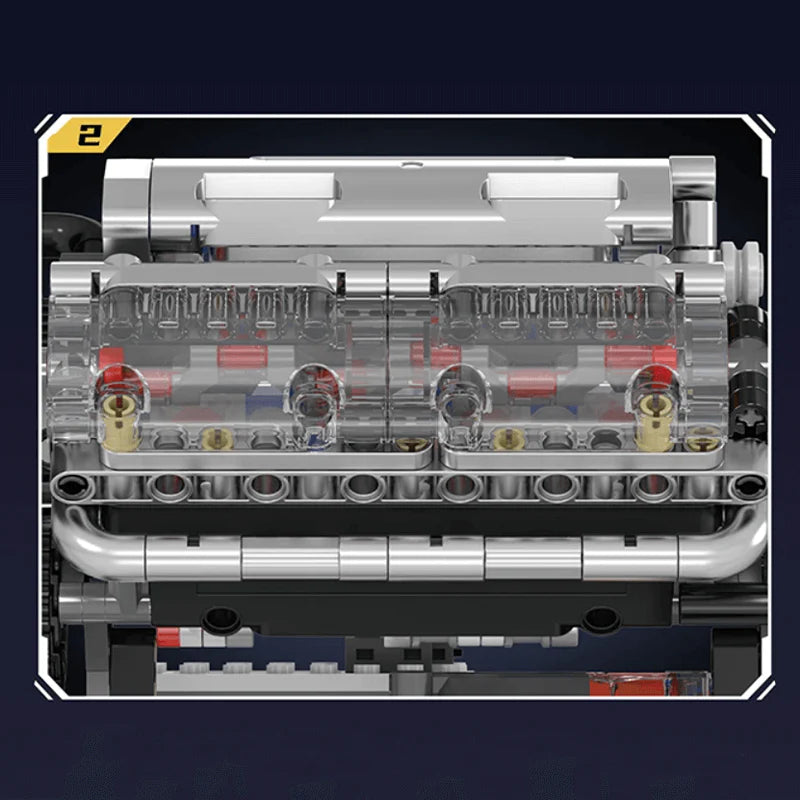Motorised V8 Engine 552pcs