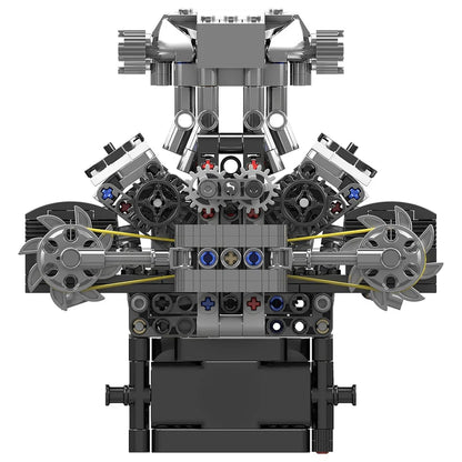 Motorised British Supercar V8 Engine 737pcs