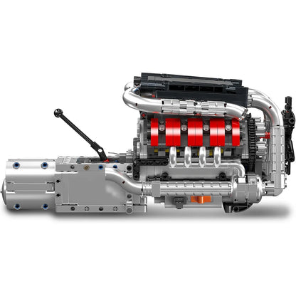 Motorised German V8 Engine With Gearbox 1169pcs