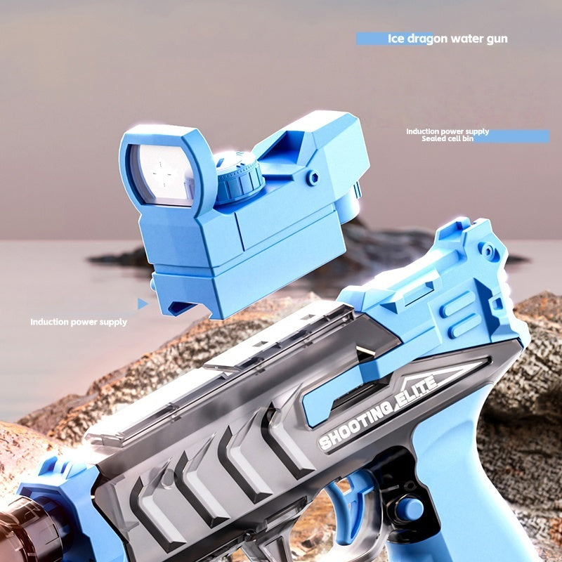 Electric Water Gun with Muzzle Light,Outdoor Party Summer Water Guns Shooting Game Toy