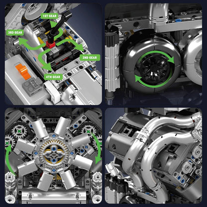 Motorised Hypercar W16 Engine & Gearbox 2024pcs