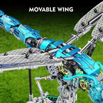 Mechanical Dragonfly Building Blocks STEM Kit 866PCS