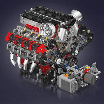 Motorised Italian V8 Engine 2718pcs