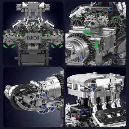 Motorised British Supercar V8 Engine 737pcs