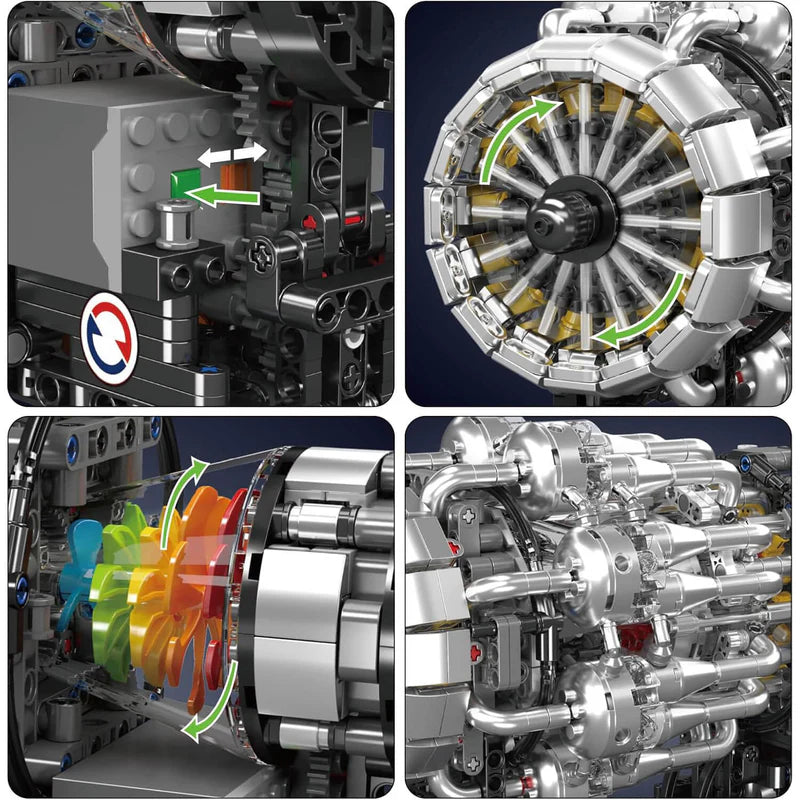 Motorised Turbofan Engine 1214pcs
