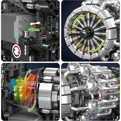 Motorised Turbofan Engine 1214pcs