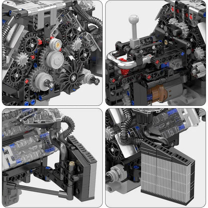 Twin Turbo W12 German Engine 871pcs