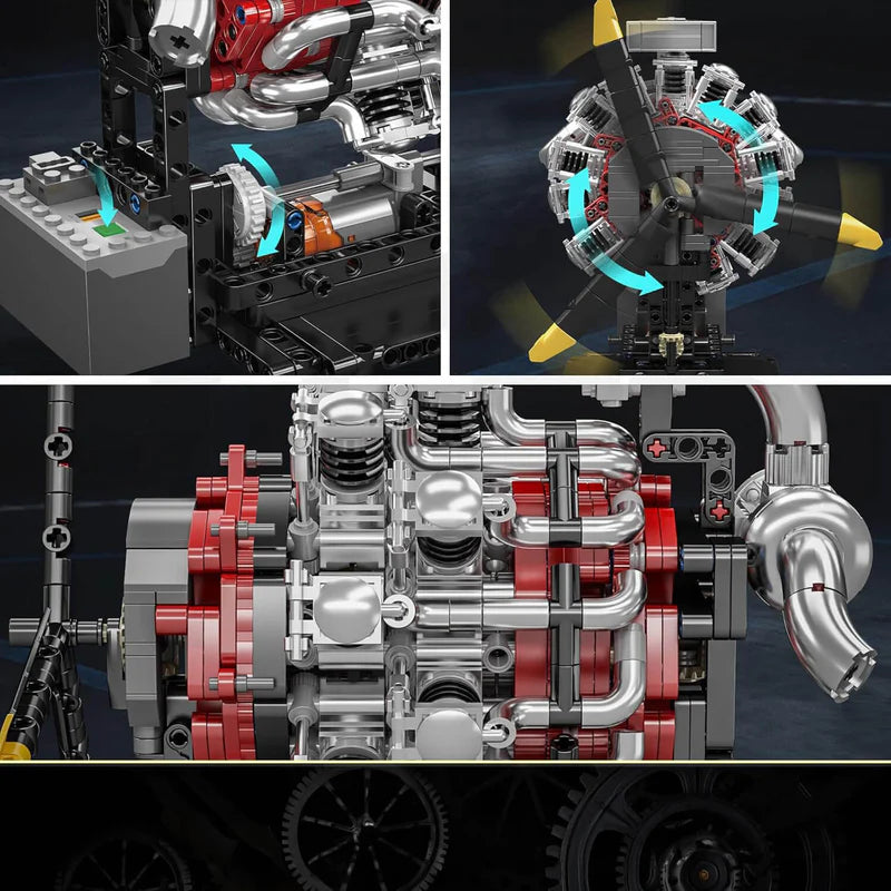 Motorised Radial Aircraft Engine 1147pcs