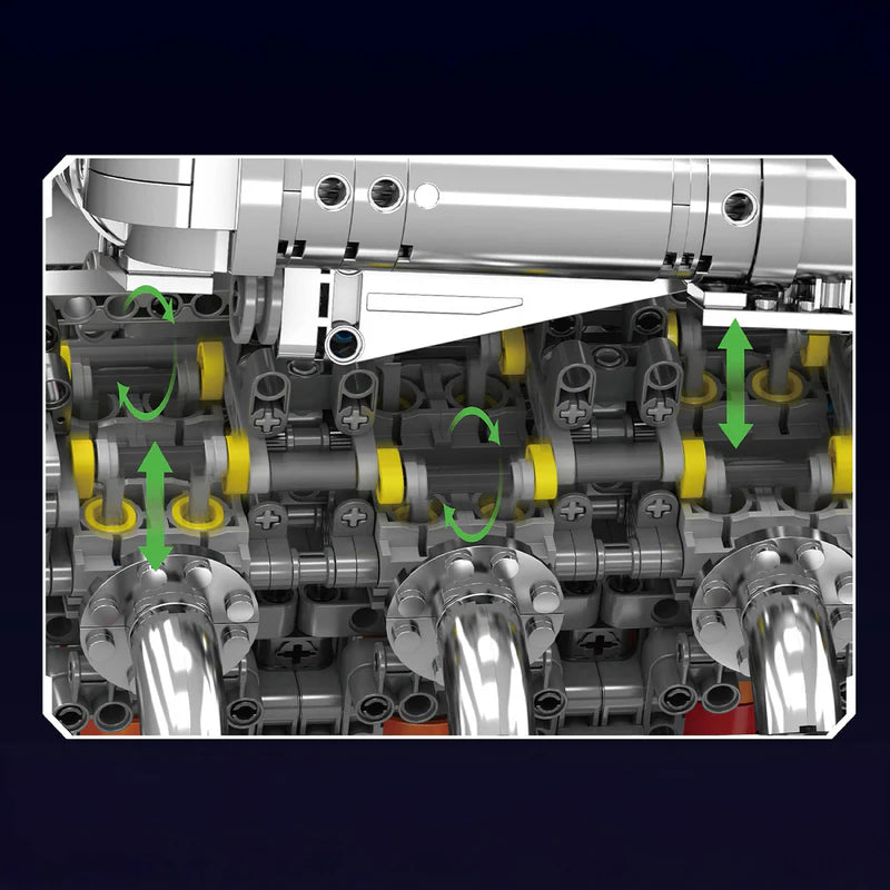 The Ultimate Chrome 5.5L V8 Engine & Gearbox 2899pcs
