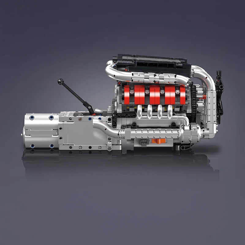 Motorised German V8 Engine With Gearbox 1169pcs