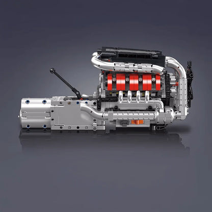 Motorised German V8 Engine With Gearbox 1169pcs