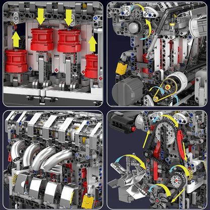 Motorised L4 Gasoline Engine 1787pcs