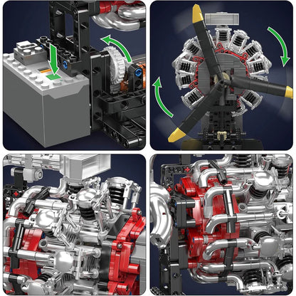 Motorised Radial Aircraft Engine 1147pcs