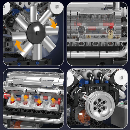 Motorised V8 Engine 552pcs