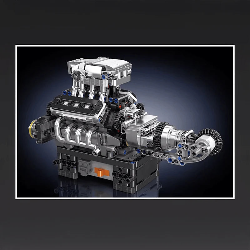 Motorised British Supercar V8 Engine 737pcs