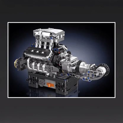 Motorised British Supercar V8 Engine 737pcs