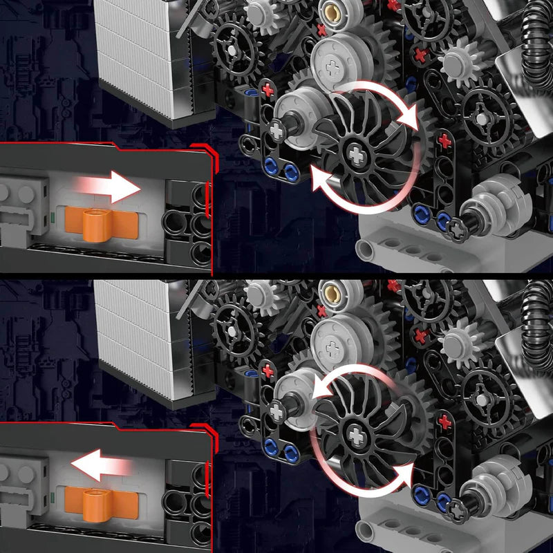 Twin Turbo W12 German Engine 871pcs