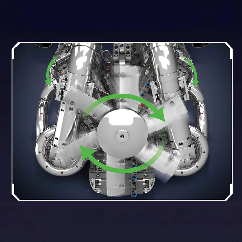 The Ultimate Chrome 5.5L V8 Engine & Gearbox 2899pcs