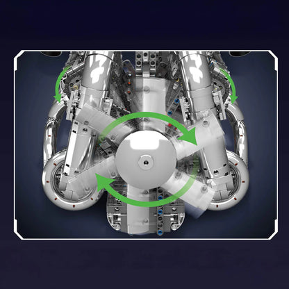 The Ultimate Chrome 5.5L V8 Engine & Gearbox 2899pcs