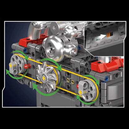 Motorised Flat 6 Engine 609pcs