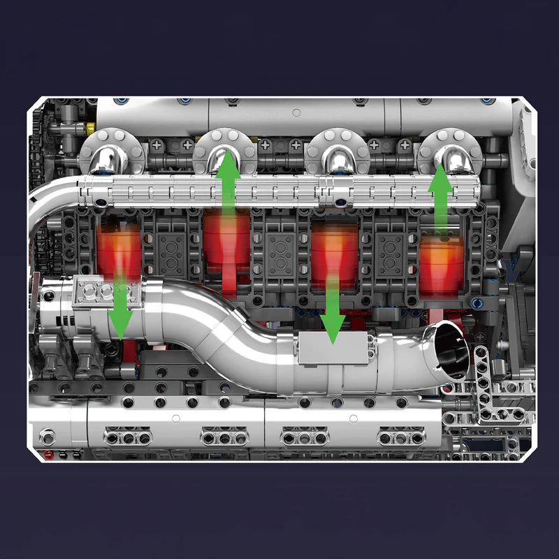 The Ultimate Chrome 5.5L V8 Engine & Gearbox 2899pcs